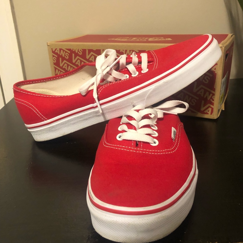 Red vans size 10.5